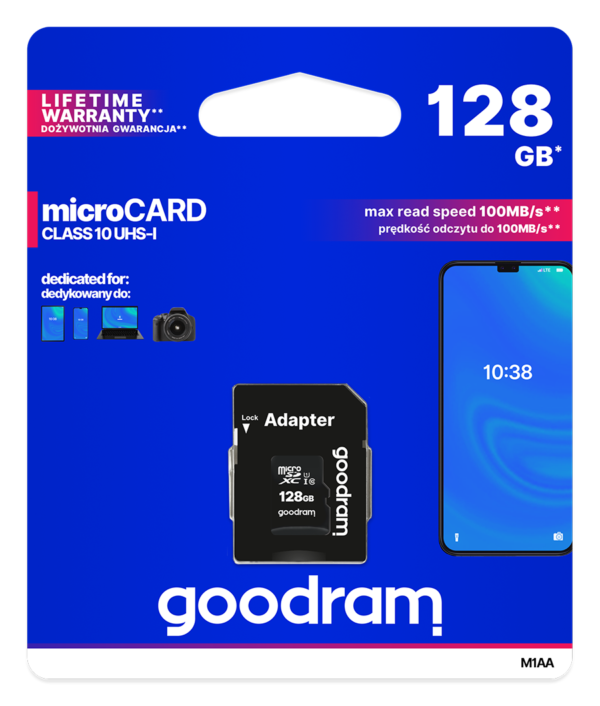 GOODRAM MicroSD+Ad 128GB Class10 UHS1