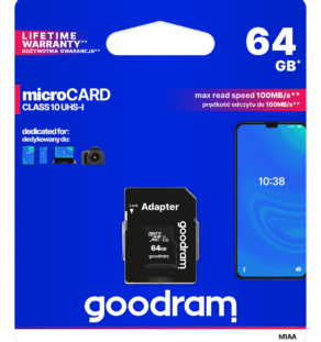 GOODRAM MicroSD+Ad 64GB Class10 UHS1