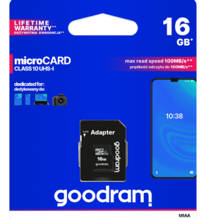 GOODRAM MicroSD+Ad 16GB Class10 UHS1
