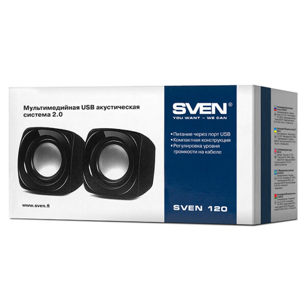 SVEN 120 2.0 ΗΧΕΙΑ ΜΑΥΡΟ (5W)(USB/DC5V) - Image 3