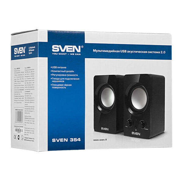 SVEN 354 ΗΧΕΙΑ 2.0 ΜΑΥΡΟ 4W - Image 3