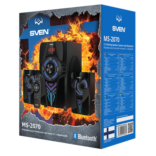 SVEN MS-2070 ΗΧΕΙΑ 2.1 60W ΜΑΥΡΟ BLUETO - Image 2