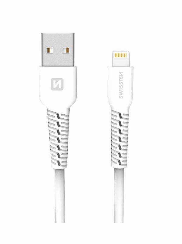 SWISSTEN LIGHTNING USB CABLE 1Μ WHITE