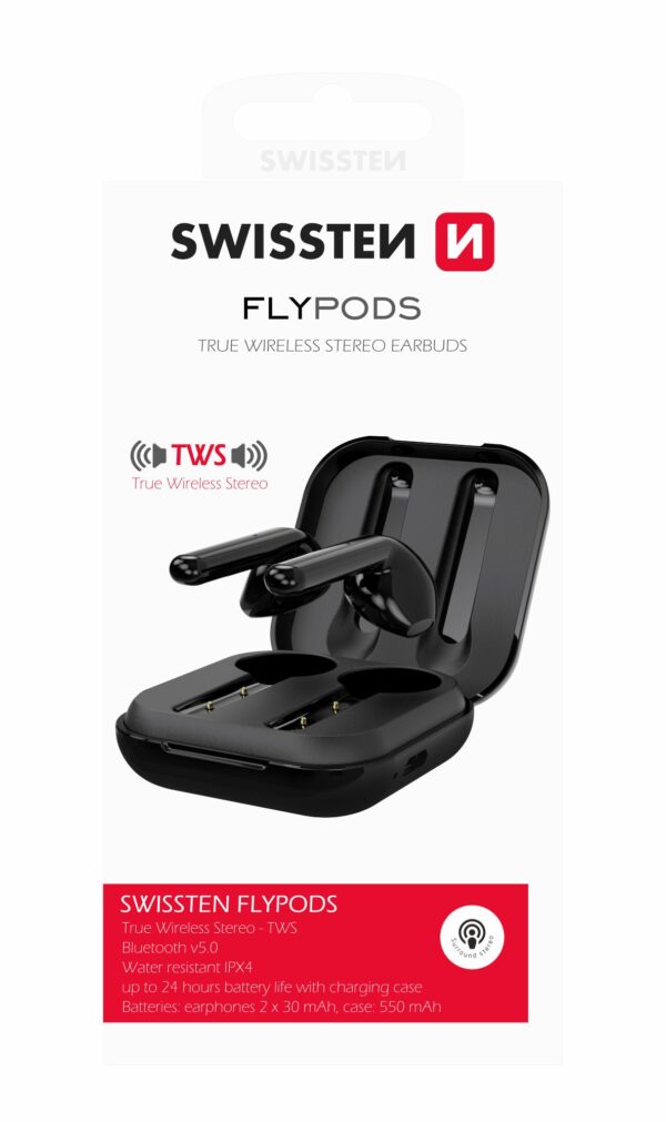 SWISSTEN TWS FLYPODS BLACK BLUETOOTH - Image 2