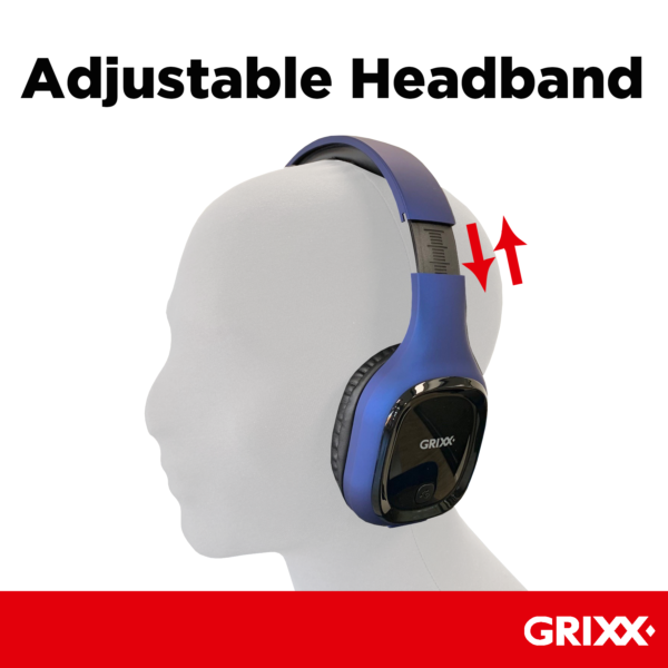 Grixx ΑΚΟΥΣΤΙΚΑ ΚΕΦΑΛΗΣ BLUETOOTH ΜΠΛΕ - Image 6