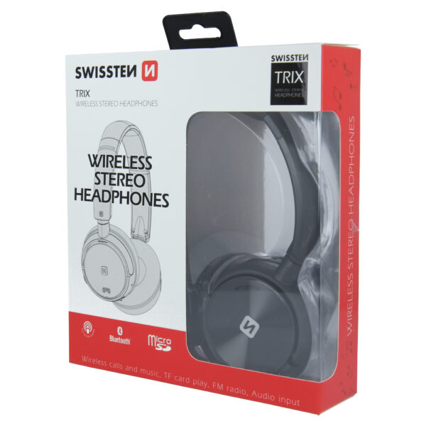 SWISSTEN BLUETOOTH TRIX HEADPHONES GREY - Image 4