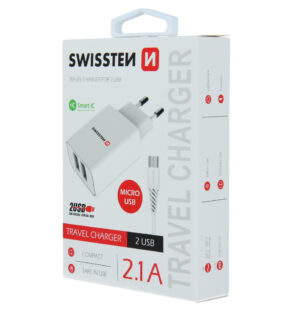 SWISSTEN ΦΟΡ ΤΑΞ/ΟΥ 2xUSB 2,1A+MICROUSB