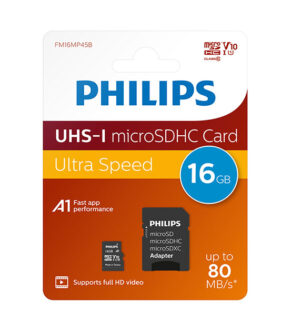 PHILIPS  MICROSD+AD CLASS 10 U1 16GB