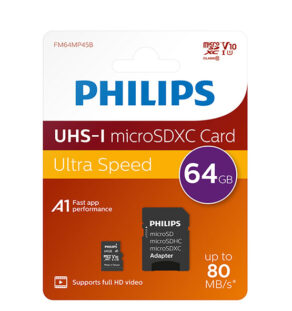 PHILIPS  MICROSD+AD CLASS 10 U1 64 GB