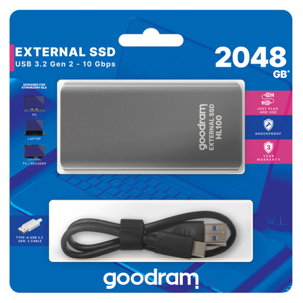 GOODRAM SSD HL-100 2ΤΒ+ΚΑΛΩΔΙΟ ΤΥΡΕ-C