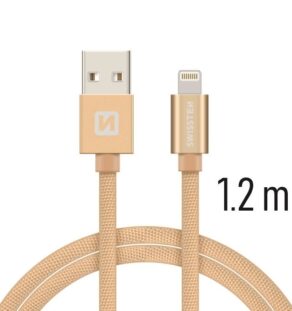 SWISSTEN LIGHTNING ΚΑΛΩΔΙΟ 1,2m Χρυσό