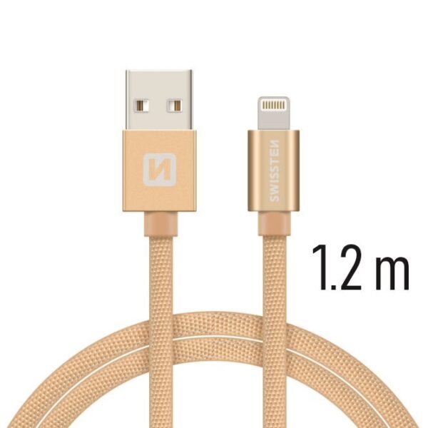 SWISSTEN LIGHTNING ΚΑΛΩΔΙΟ 1,2m Χρυσό