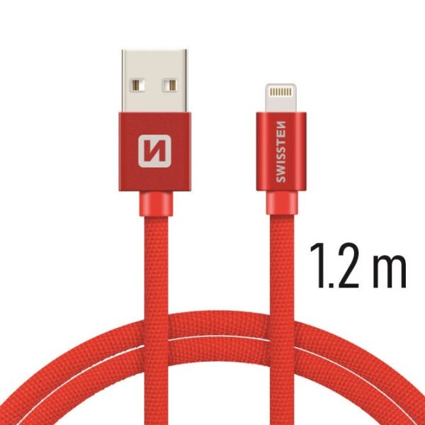 SWISSTEN LIGHTNING ΚΑΛΩΔΙΟ 1,2m Κοκκινο