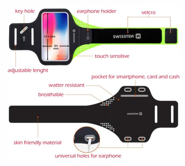SWISSTEN ΘΗΚΗ ΜΠΡΑΤΣΟΥ SMARTPHONE 7.0" - Image 3