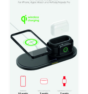 SWISSTEN WIRELESS CHARGER 3 in 1 BLACK