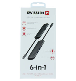 SWISSTEN USB-C HUB 6ΙΝ1 METAL