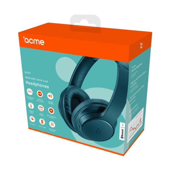 ACME ΒΗ317 TEAL OVEREAR BLUETOOTH ΑΚΟΥΣ - Image 2