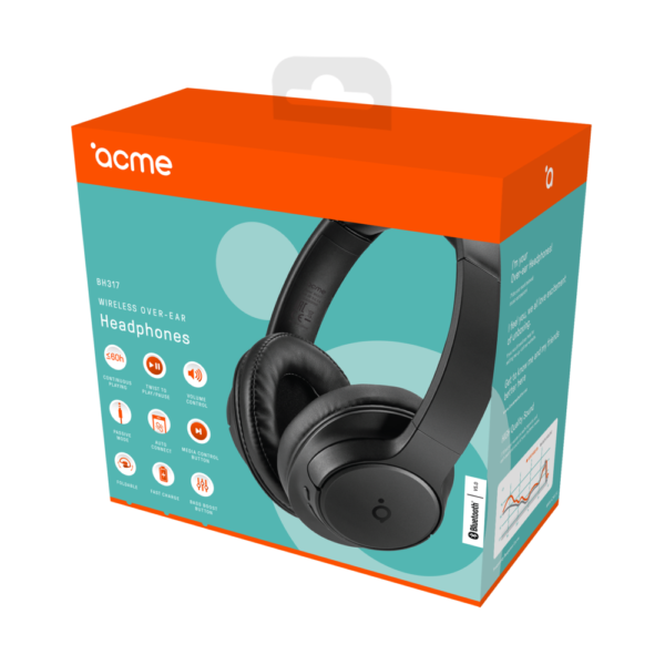 ACME ΒΗ317 ΜΑΥΡΟ OVEREAR BLUETOOTH ΑΚΟΥ - Image 5