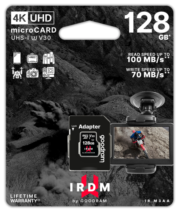 GOODRAM MicroSD+AD Class10 U3 128GB