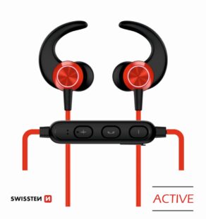 SWISSTEN BLUETOOTH EARPHONES ACTIVE RED