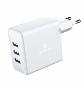 SWISSTEN ΦΟΡΤΙΣΤΗΣ 3xUSB 15W 3Α ΛΕΥΚΟ
