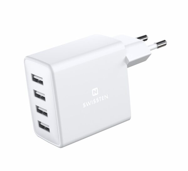 SWISSTEN ΦΟΡΤΙΣΤΗΣ 4xUSB 20W 4Α ΛΕΥΚΟ - Image 3
