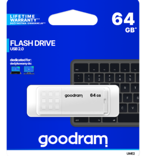 GOODRAM UME2 64GB USB 2.0 ΛΕΥΚΟ