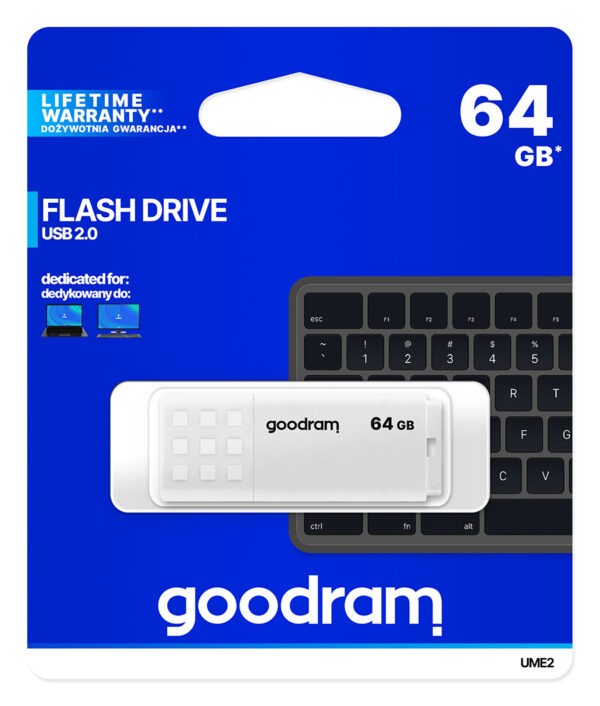 GOODRAM UME2 64GB USB 2.0 ΛΕΥΚΟ - Image 2