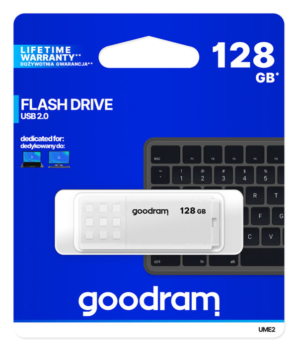 GOODRAM UME2 128GB USB 2.0 ΛΕΥΚΟ - Image 2