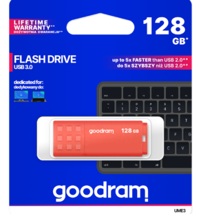 GOODRAM UME3 128GB USB 3.0 ΠΟΡΤΟΚΑΛΙ