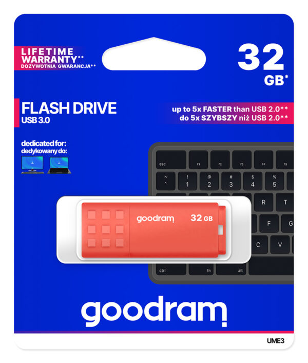 GOODRAM UME3 32GB USB 3.0 ΠΟΡΤΟΚΑΛΙ - Image 4
