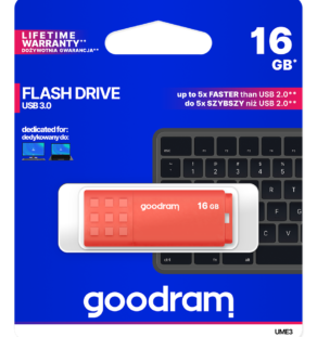 GOODRAM UME3 16GB USB 3.0 ΠΟΡΤΟΚΑΛΙ