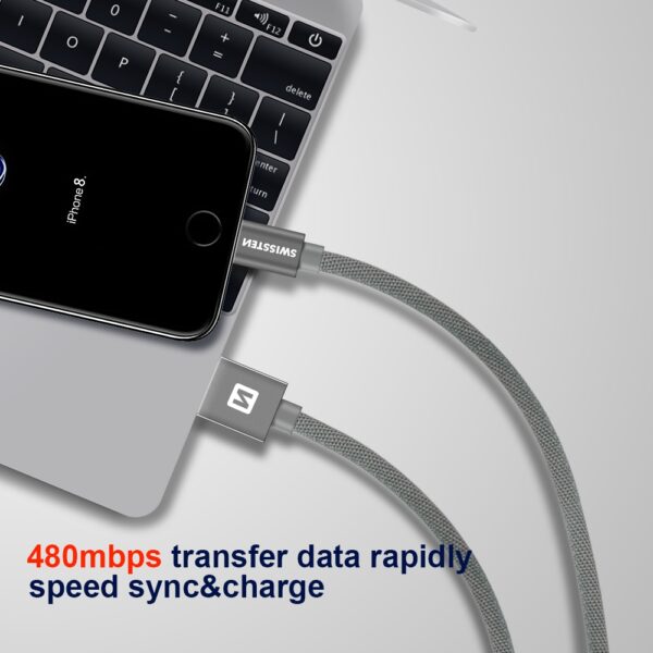 SWISSTEN ΚΑΛΩΔΙΟ USB/LIGHTNING 2.0Μ ΜΑΥ - Image 4