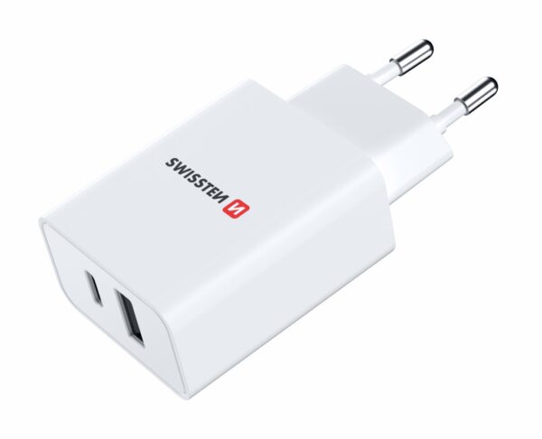 SWISSTEN 30W ΦΟΡΤ 1xTYPE-C & 1xUSB ΛΕΥΚ - Image 2
