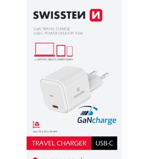 SWISSTEN ΦΟΡΤΙΣΤΗΣ GAN1x USB-C 45wΛEYKO