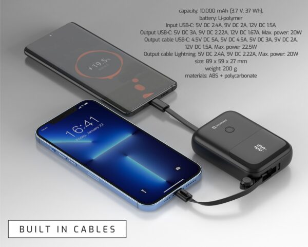 SWISSTEN Ρ.Β 10000 22,5W ΜΙΝΙ ΜΕ ΚΑΛΩΔΙ - Image 3