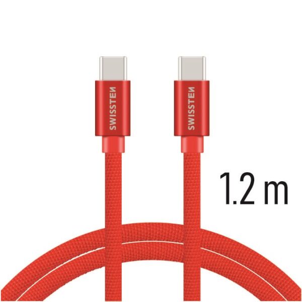 SWISSTEN ΚΑΛΩΔΙΟ ΤΥΡΕ-C/TYPE-C 1.2 RED - Image 3