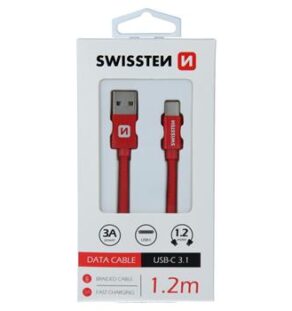 SWISSTEN ΚΑΛΩΔΙΟ USB-ΤΥΡΕ C 1.2Μ ΚΟΚΚΚΙ