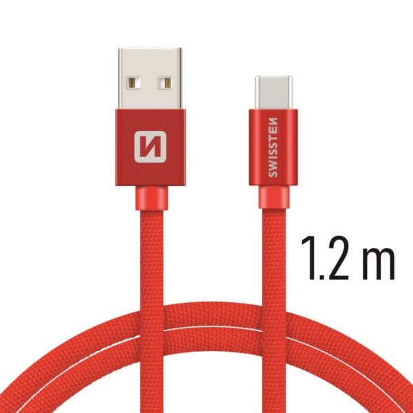 SWISSTEN ΚΑΛΩΔΙΟ USB-ΤΥΡΕ C 1.2Μ ΚΟΚΚΚΙ - Image 3
